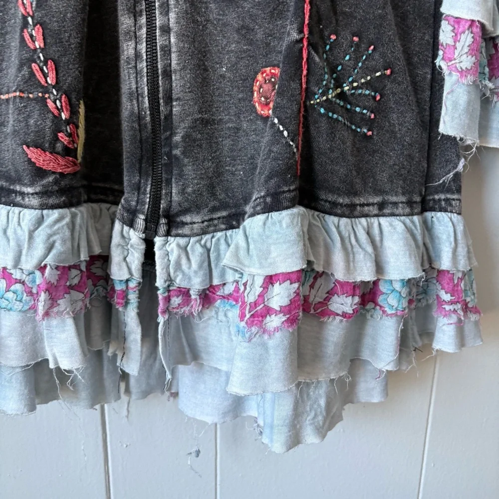 Grateful Dead Upcycled Kathmandu Hippie Hoodie - Picture 4 of 11